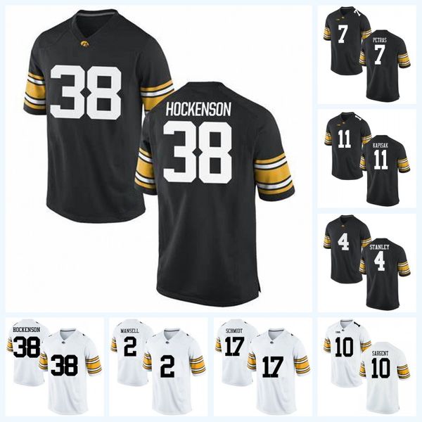

Iowa Hawkeyes 38 T.J. Hockenson 11 Connor Kapisak 2 Peyton Mansell 4 Nate Stanley 7 Spencer Petras 17 Schmidt NCAA College Football Jersey