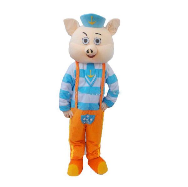 

pig mascot cartoon, factory physical ps, quality guaranteed, welcome buyers to the evaluation and cargo ps, Red;yellow
