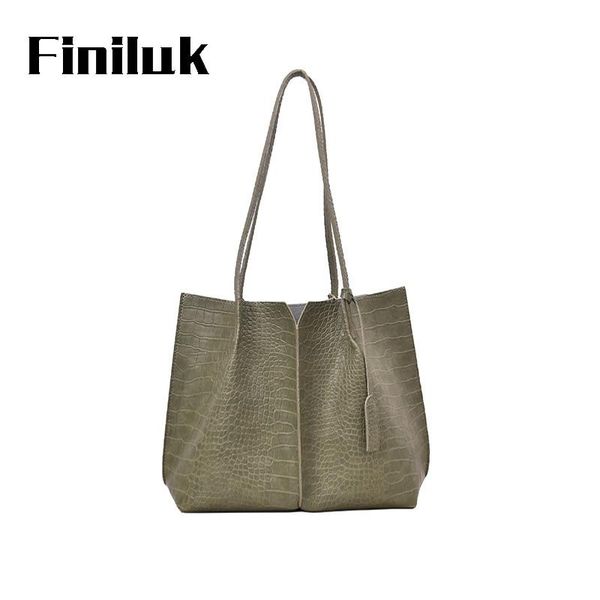 

fililuk vintage women bags crocodile pattern shoulder bag large capacity clutch bag fashion tote women handbag bia323 pm49
