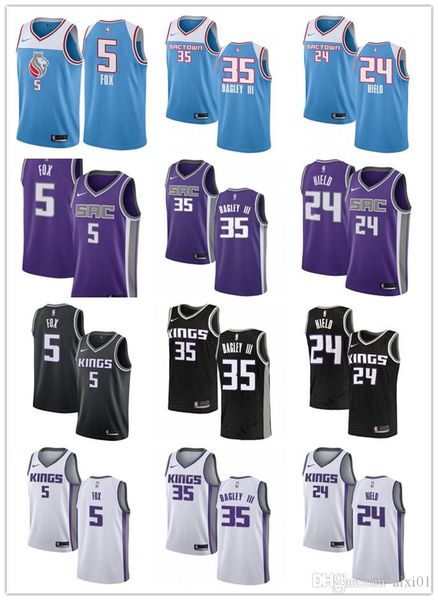 

Men 039 women 039 youth acramento 5 de 039 aaron fox 35 marvin bagley iii 24 buddy hield cu tom ba ketball jer ey blue white black