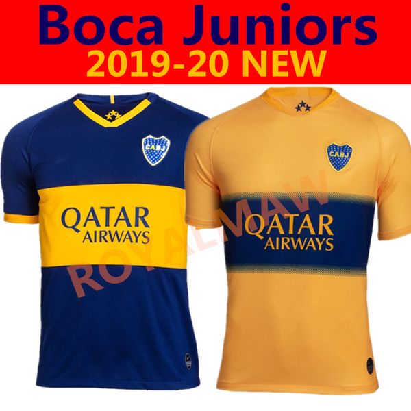 

new camiseta de 2019/20 boca juniors 1Âª home shirt 2Âª away football blue yellow tevez gago pavÃ³n barrios nÃ¡ndez de rossi soccer jersey 1920, Black;yellow