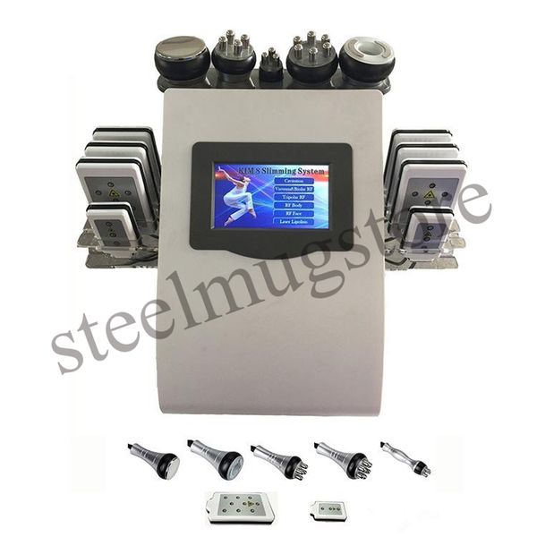 

100% effect 6in1 radio frequency ultrasonic liposuction slimming cavitation fat weight loss slimming body face rf beauty machine