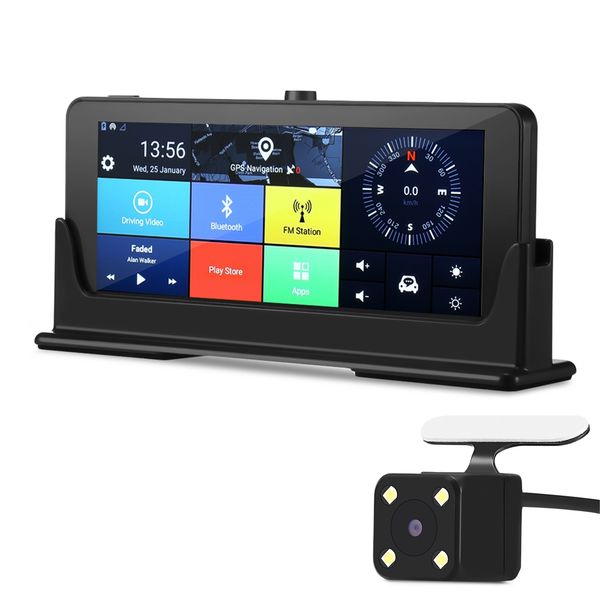 Zeepin 682 3G Retrovisor Espelho Dash CAM Android WiFi GPS Bluetooth Carro Hands-Free Carro DVR DVR