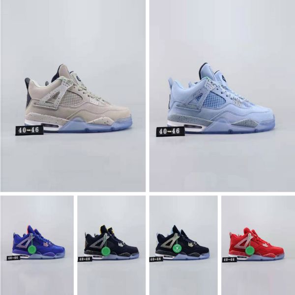 

2019 new black cement 4s basketball shoes mens dunk from above fire red green glow eminem military blue designer shoes
