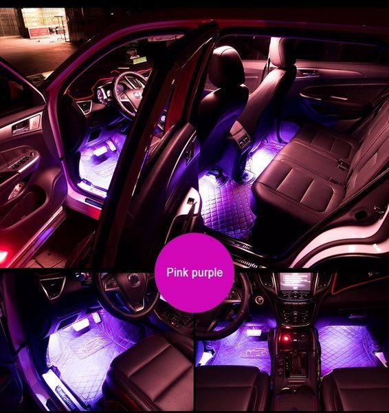 

ohanee 4 pcs car interior lamp atmosphere led light auto decorative