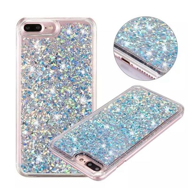 

quicksand liquid diamond hard plastic pc case for iphone x xs 8 7 i7 iphone7 6 plus 6s bling glitter gold foil star phone skin cover