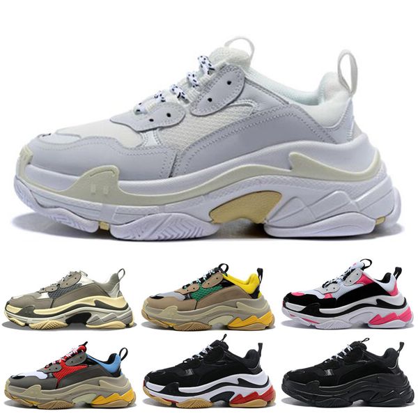

sale triple s baskets men women black white shoes mens trainers triple s sneakers casual dad shoe 3645