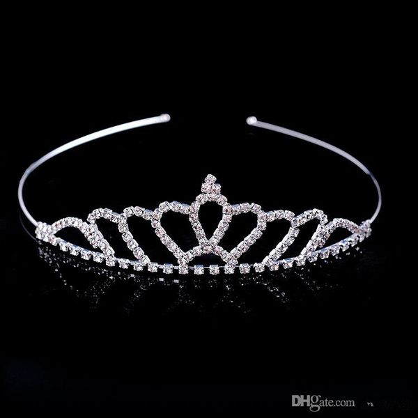 

горячие продажи красивые блестящие кристалл люкс тиара партии pageant посеребренная корона hairband дешевые аксессуары свадебные +2018 новый, Silver