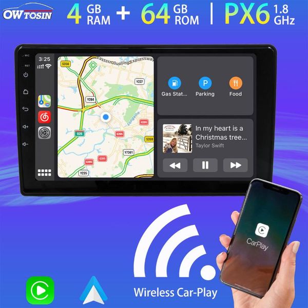 

9" px6 4+64g android 9.0 car multimedia player for duster dacia 2014-2018 tda7850 bluetooth 5.0 5*usb gps radio dsp hdmi car dvd