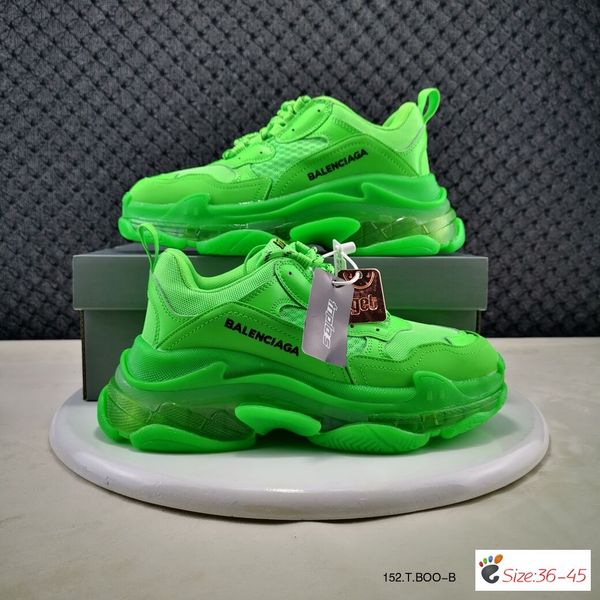 

triple s 17fw sneakers mens womens pairs crystal bottom casual shoes vintage kanye west grandpa trainer sneaker fashion shoe, Black