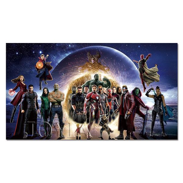 

poster super heroes comics movie silk prints wall art picture home room decor marvel superhero silk cloth painting