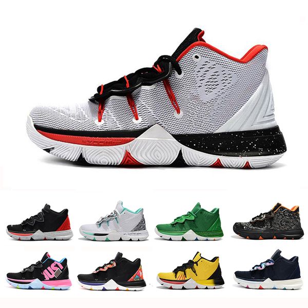 

With Box Irving Limited 5 Мужчин Kyrie Баскетбольные кроссовки 5s Черная магия для Kyries Chaussures de basket ball Мужские кроссовки кроссовки Zapatillas