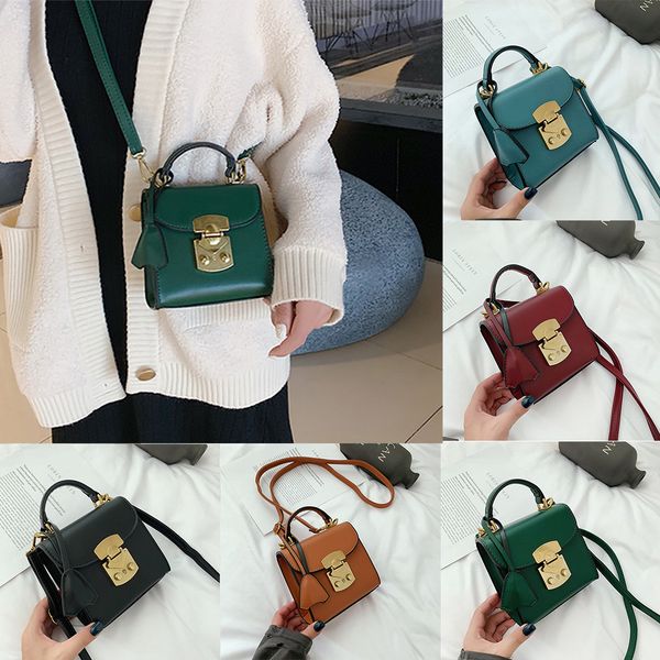 

2019 vintage solid color women's hand bags fashion coin purse bead hasp bag bolsa feminina patchwork casual shoulder bag sac#c10