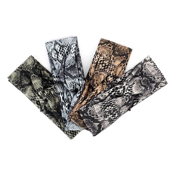 2019 Geebro Fashion Snake Print Hairband For Women Elastic Sport
