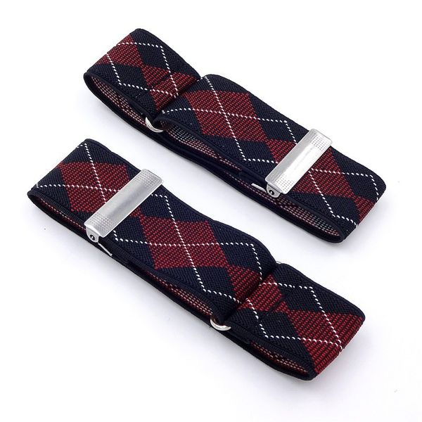 

supsuspen men's 2 pcs shirt garters sleeve holders armbands 2.5/3.5cm width suspenders men suspenders, Black;white