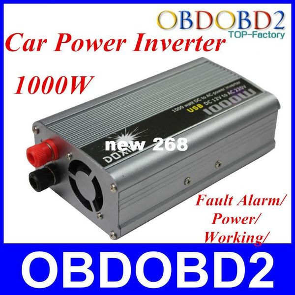 Freeshipping Best Selling 1000 W Car Power Inverter Fornecer 1000 W de Alimentação AC e 2000 W de Potência com Porta USB DC 12 V para AC 220 V