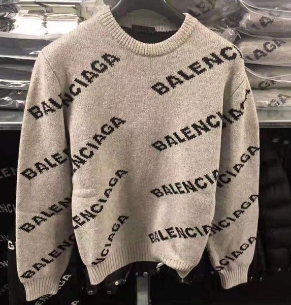 

2020 international new distinguished sweater warm thick soft cashmere sweater letters sweater fashion sportswear coat, White;black
