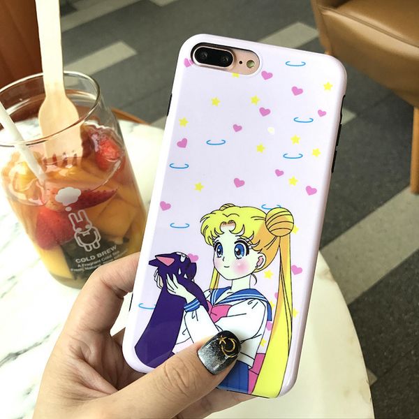 

the same pink beauty girl is suitable for apple x mobile phone shell iphone 7plus/8/6s soft shell feminine fashion 6s