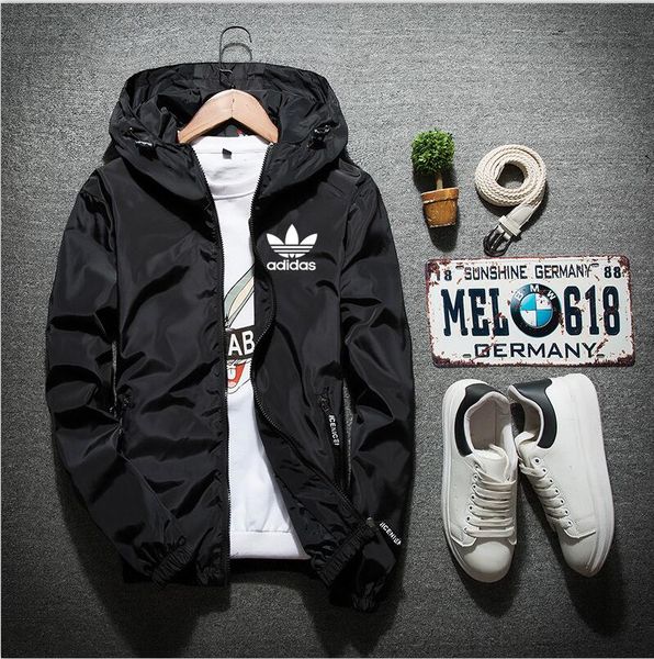 

2019 fashion brand mens jackets coat autumn designer hooded jacket with letters windbreaker hoodies for men sportwear clothes, Black;brown