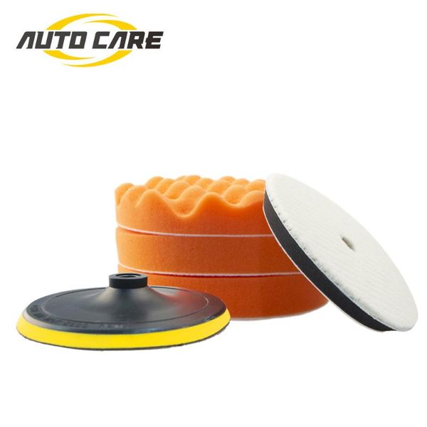 

5pcs/set 7 inch high gross polishing set m14/m16 buffer pad drill adapter for car polisher 180mm buffing self adhesive