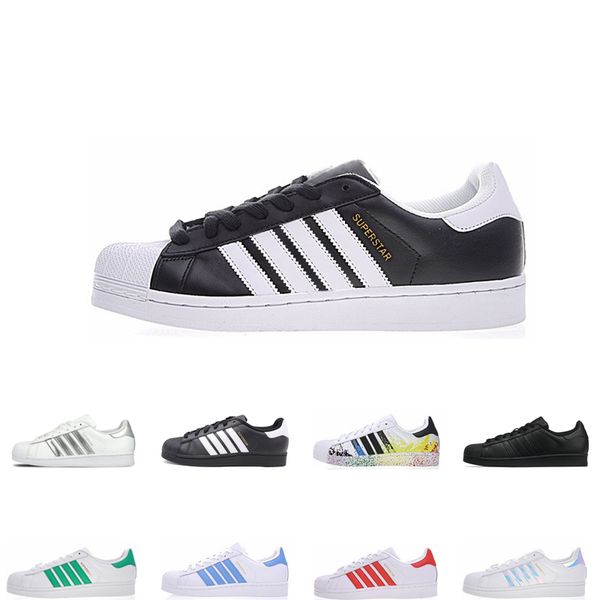 

designer superstar casual shoes style sneakers black white red green blue men women superstars flat shoes size 36-45