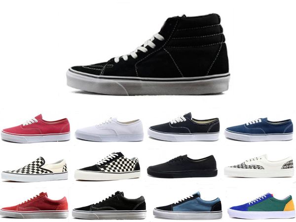 

old skool wans classic men women black white red blue green fear of god canvas sneakers yacht club marshmallow fashion skate outdoor shoes