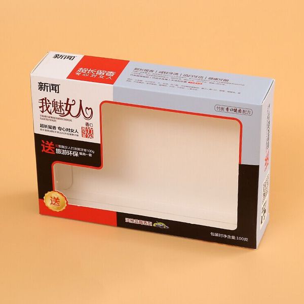 

Foldable Open Window Postcard packaging Boxes,Kraft paper window box ---PX0048
