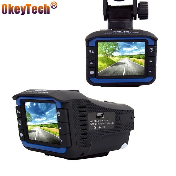 

okeytech car dvr 2 in 1 car-detector camera anti s russian & english version