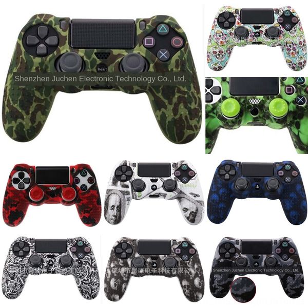 

b5olu 8 colors anti-slip dualshock cover skin case for sony pro silicone 4 ps4 playstation slim controller accessories & stick grip