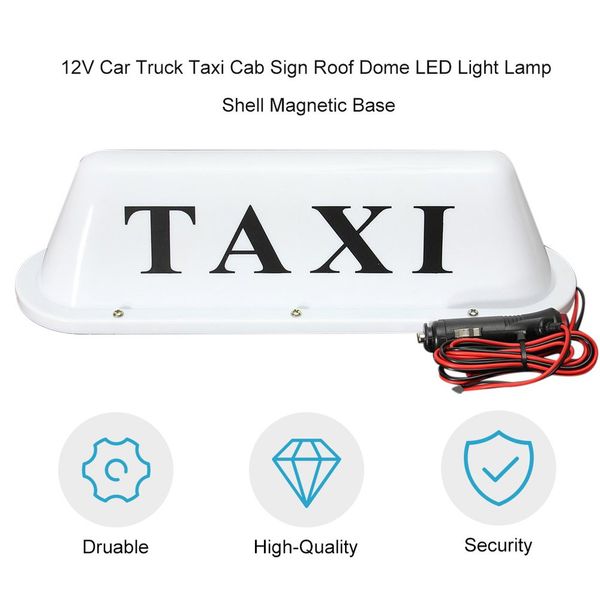 

new universal 12v car truck taxi cab sign roof dome led light lamp shell magnetic base with cigarette lighter socket