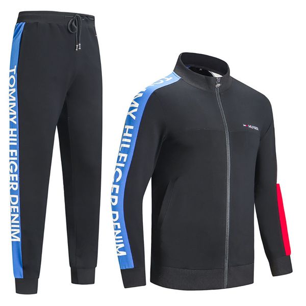 

tommyslf mens tracksuit brand designer tracksuit luxury embroidery fabric tailored sweatsuit 20ss joggers track suit, Gray