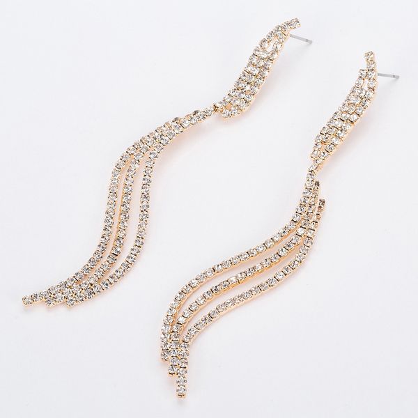 

point drill golden ear nail bride earrings long defence allergy bride ornament ear nail earrings