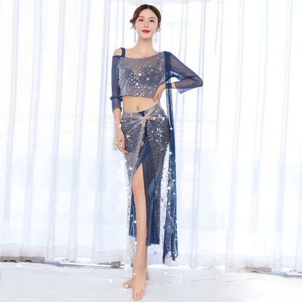 

belly dance breathable bellydance costume sequin dress performance for carnaval women stage wear dance wear, Black;red