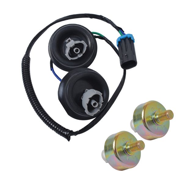 

knock sensor set of 2 & wire harness kit oem for chevy gmc cadillac