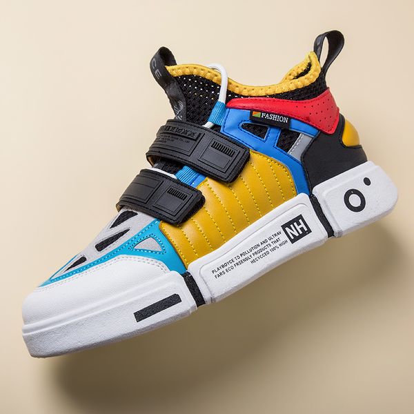 

times new roman summer fashion 2019 lace-up men sneakers comfortable casual shoes mesh breathable outdoor walking shoes cj191217, Black