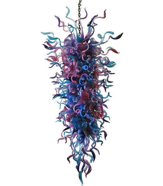 

lamps itay design multi-blue large 60 inches led lights blown glass chandelier for house l decoration