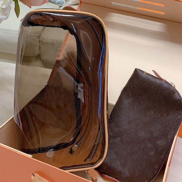

transparent wash bag messenger bag womens bag fashion clear neverfull l letter printing pvc cosmetic bags purse handbag