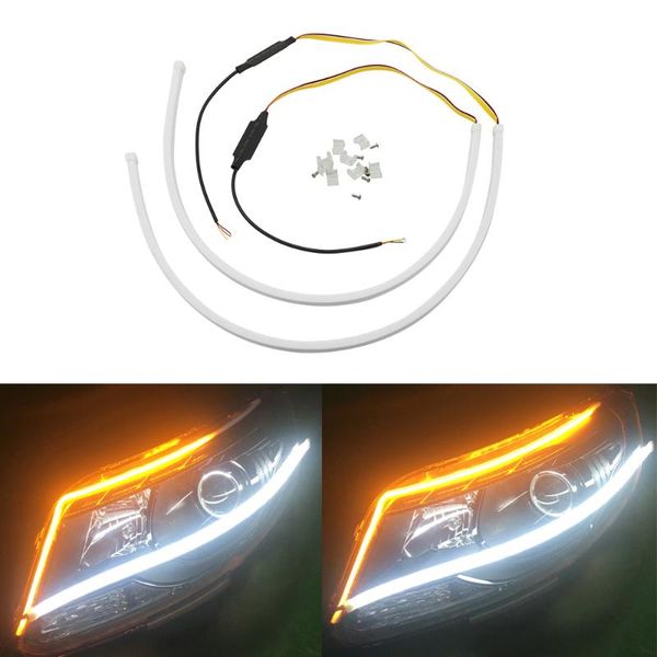 

car daytime running light drl flexible soft tube car led strip turn signal lights for 206 307 308 407 208 207 3008 2008