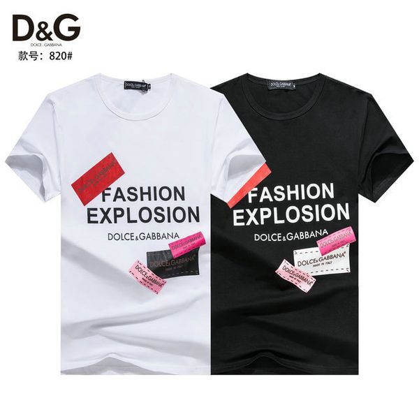 

dg high-quality men t shirt 2020 new fashion short sleeved fashion cotton breathable t shirt designer private custom boutique t shirt, White;black
