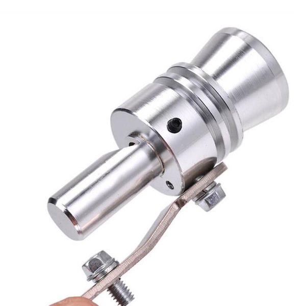 

s m l xl car turbo whistle silve muffler universal fitment for motorcycle all vehicles whistle effect exhaust pipes size