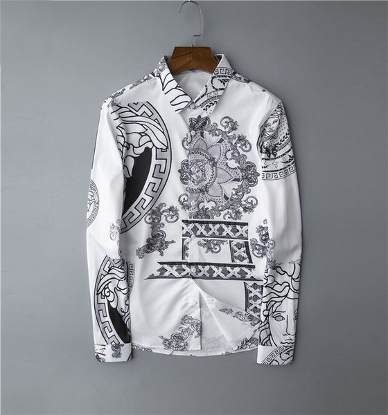 

20ss мода медуза рубашка на пуговицах рубашки мужчины классический полосатый новый мужской 100% хлопок чистый цвет лорен ральф браун толстов, White;black