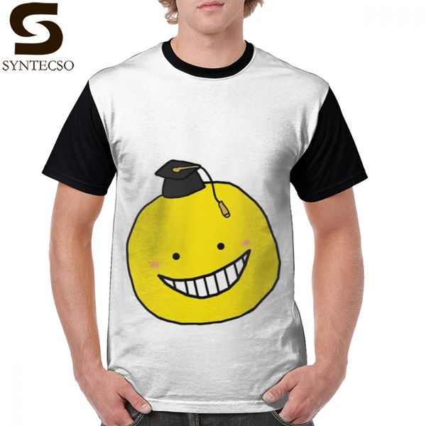 

koro sensei t shirt koro-sensei t-shirt summer mens graphic tee shirt short-sleeve fun cotton plus size graphic tshirt, White;black