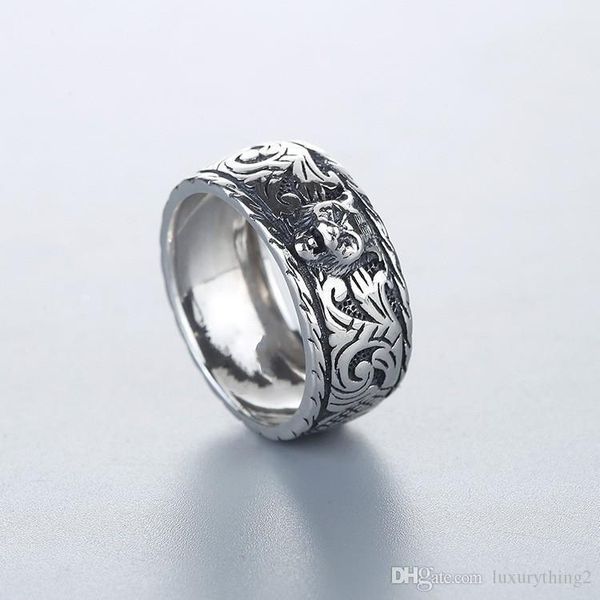 

fashion thai silver personality sterling silver double tiger head ring male index finger elegant noble temperament ring