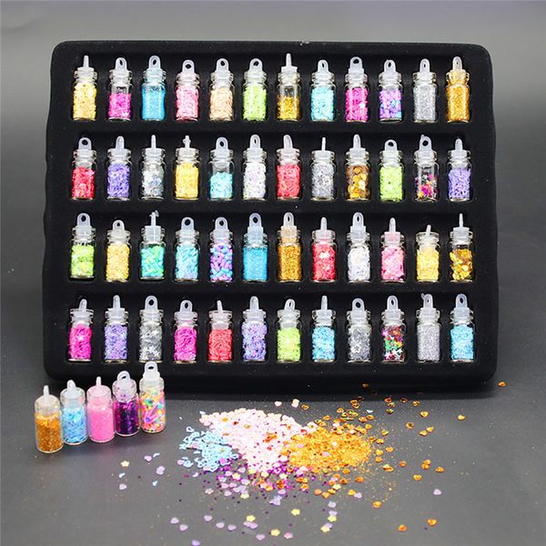 

48pcs slime supplies sequins/glitter filler soft slime toys for children mud diy slime accessories kit for children #3d09