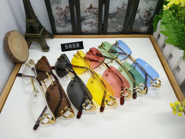 

Rimle fa hion brand buffalo ungla e retro vintage men brand de igner hiny gold frame leopard logo women with box