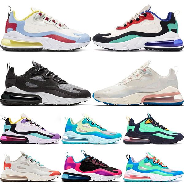 

2019 new react men women running shoes bauhaus optical oreo white deep blue designer mens trainers breathable sports sneaker 5.5-11, White;red