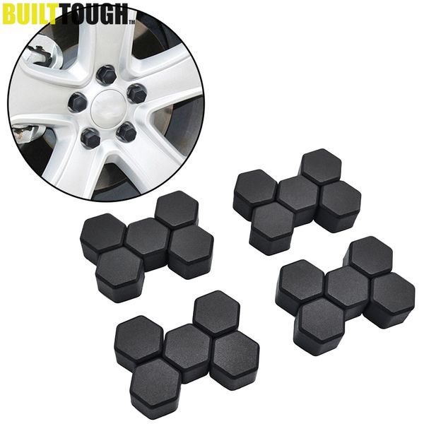 

20pcs 17mm 19mm 21mm black car wheel caps bolts covers nuts silicone auto wheel hub protectors screw cap styling anti rust cover