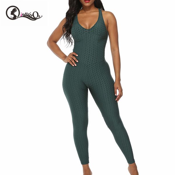 

women jumpsuits fashion bodycon solid color backless fitness slim clubwear female breathable sports rompers bodysuits, Black;white