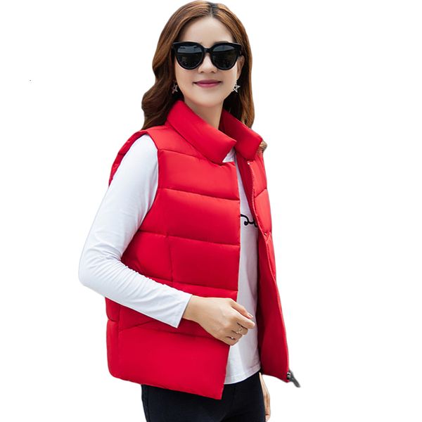 

new slim casual women winter vest effen short stand down cat vest sleeveless thicken women's clothing cm754, Black;white