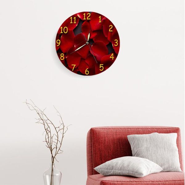

creative love mirror clock valentine's day living room digital wall clock acrylic mute girl girlfriend gift wedding accessories